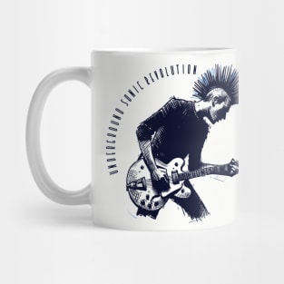 Punk Rock Guitar Player Graphic Tee | Mohawk Guitarist | Underground Sonic Revolution Mug